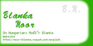 blanka moor business card